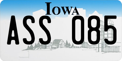 IA license plate ASS085