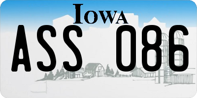 IA license plate ASS086
