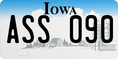IA license plate ASS090