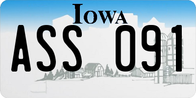 IA license plate ASS091