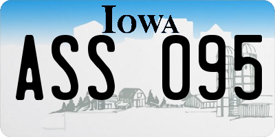 IA license plate ASS095