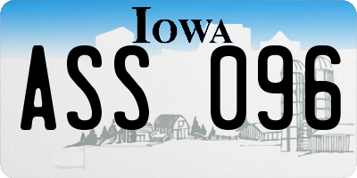 IA license plate ASS096