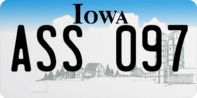 IA license plate ASS097