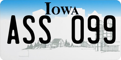 IA license plate ASS099