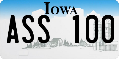 IA license plate ASS100