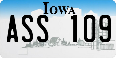 IA license plate ASS109