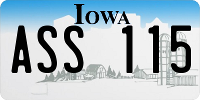 IA license plate ASS115