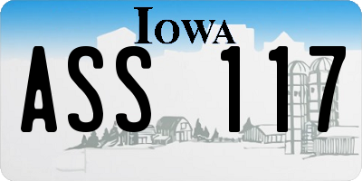IA license plate ASS117