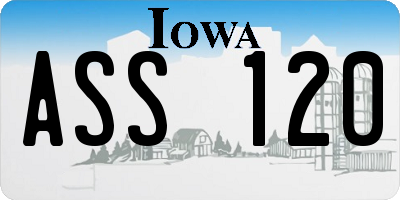 IA license plate ASS120