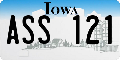 IA license plate ASS121