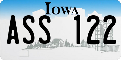 IA license plate ASS122