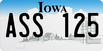 IA license plate ASS125