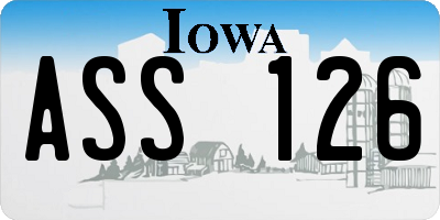 IA license plate ASS126