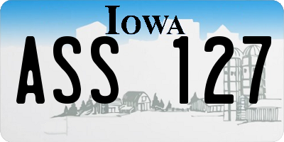 IA license plate ASS127
