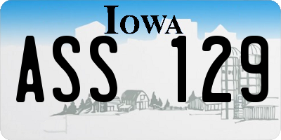 IA license plate ASS129
