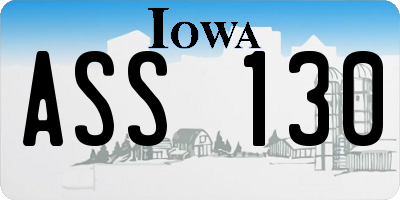 IA license plate ASS130