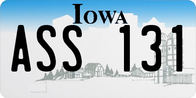 IA license plate ASS131
