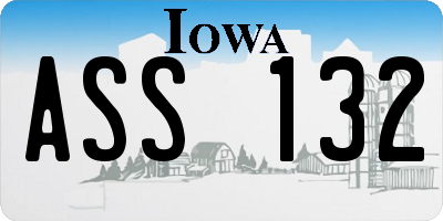 IA license plate ASS132