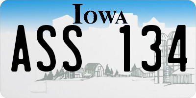 IA license plate ASS134