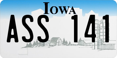 IA license plate ASS141