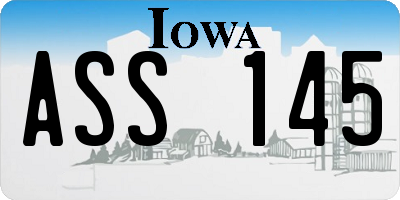 IA license plate ASS145