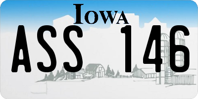 IA license plate ASS146