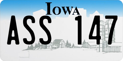IA license plate ASS147