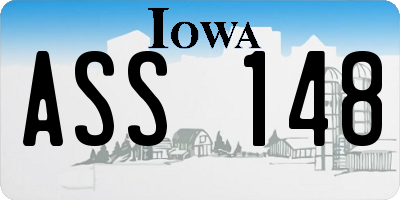 IA license plate ASS148