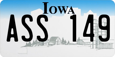 IA license plate ASS149