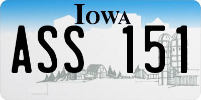 IA license plate ASS151