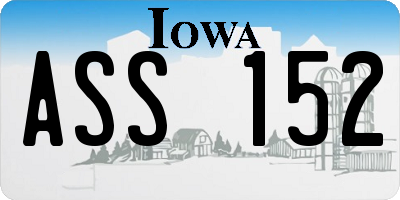 IA license plate ASS152