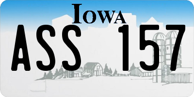 IA license plate ASS157