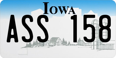 IA license plate ASS158