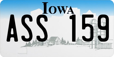 IA license plate ASS159