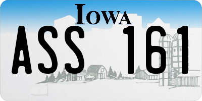 IA license plate ASS161