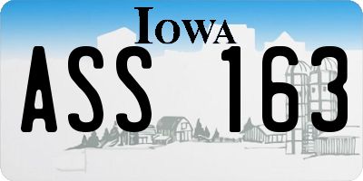IA license plate ASS163