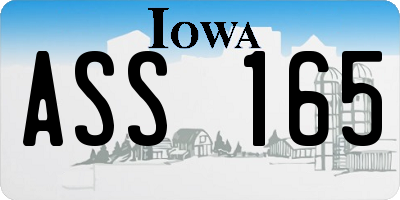 IA license plate ASS165