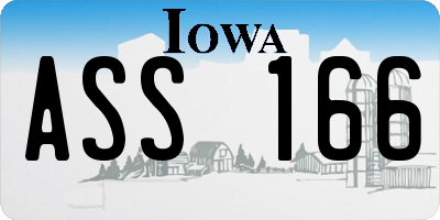 IA license plate ASS166