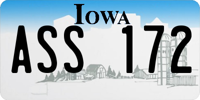 IA license plate ASS172