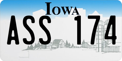 IA license plate ASS174