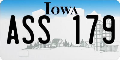 IA license plate ASS179