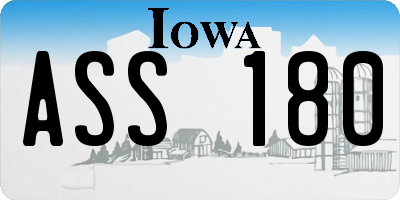 IA license plate ASS180