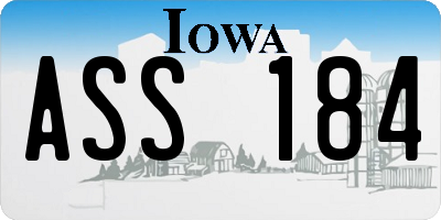 IA license plate ASS184