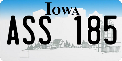 IA license plate ASS185