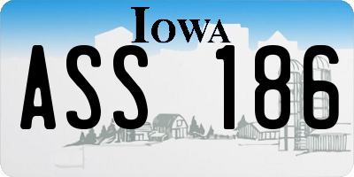 IA license plate ASS186