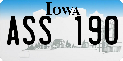 IA license plate ASS190
