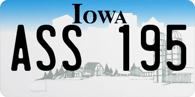 IA license plate ASS195