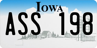 IA license plate ASS198