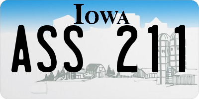 IA license plate ASS211