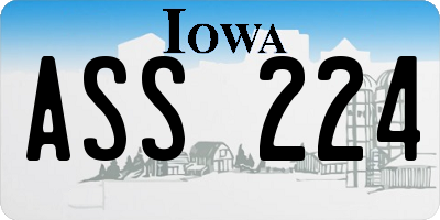 IA license plate ASS224